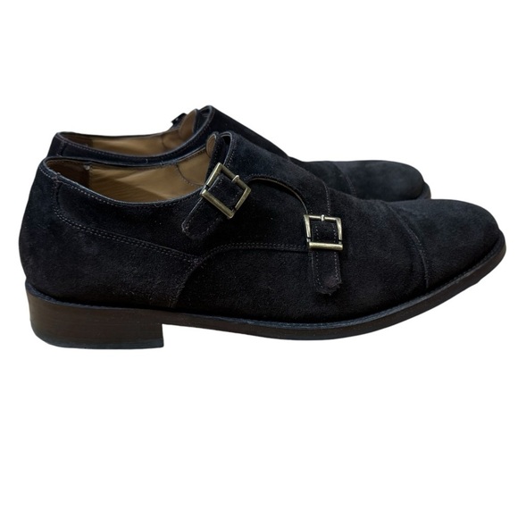 Emidio Tuicci Espana Brown Mens Brassy Gold Buckled Shoes Size Mens 41 - Picture 4 of 10